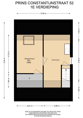 Floorplan - Prins Constantijnstraat 52, 4153 CN Beesd